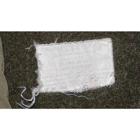 Vtg 70’s U.S. Navy Cold Weather Permeable Men’s Large Deck Jacket A-2 Green - Picture 2 of 3